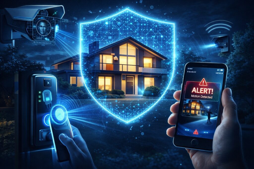 AI Smart Home Security Guide for Beginners – intelligent AI security system protecting modern home