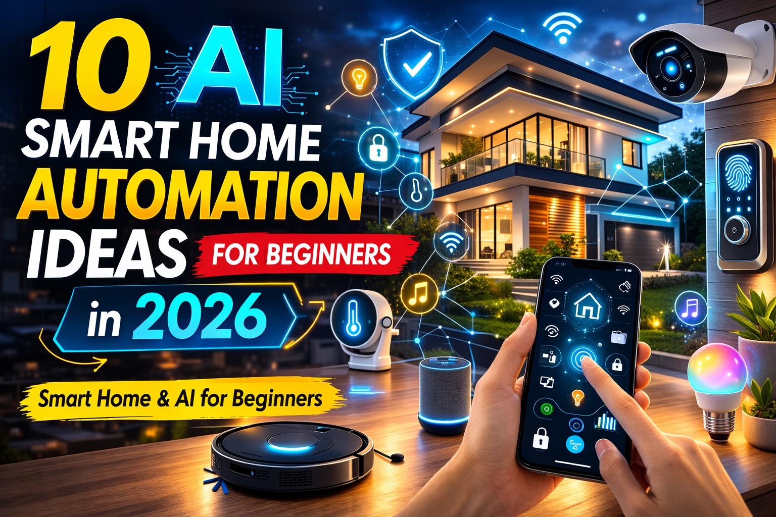 10 AI Smart Home Automation Ideas for Beginners in 2026 AI smart home automation ideas